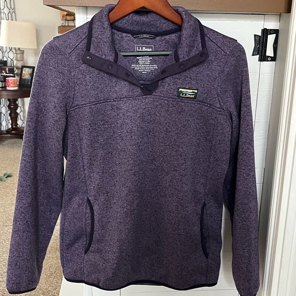 L.L. Bean Tops - L.L. Bean Womens Medium Airlight Ribbed Knit Pullover purple